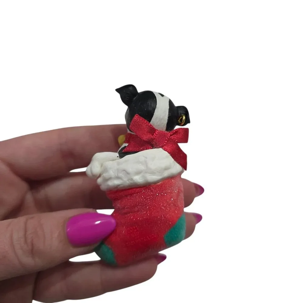 2021 Hallmark Keepsake Boston Terrier Puppy Love Ornament w Box‎ Dog